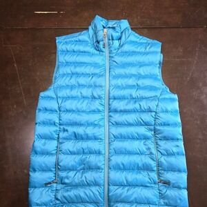 REI Co-op 650 Down Vest Mens Small Blue Puffer Full Zip Vest RN37249